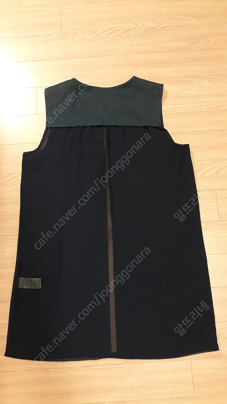 새상품)더스틸 린넨 쉬폰 시스루 오픈 롱베스트 이미지