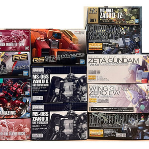 MG EX-S태스크포스,윙제로버카,제타,알렉스1.0,자쿠FZ,검은삼연성자쿠,골디마그,핑크자쿠,어메이징자쿠,붉은건담,샤이닝건담,고기동형 샤아자쿠