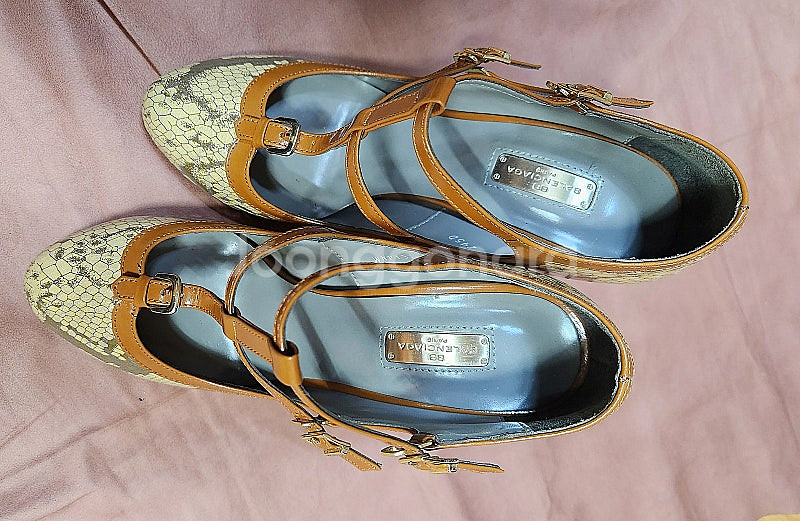 발렌시아가 뱀피 펌프스 245D--0