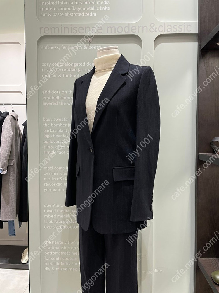 쥬크 zooc 네이비 수트 셋업 자켓 슬랙스--1