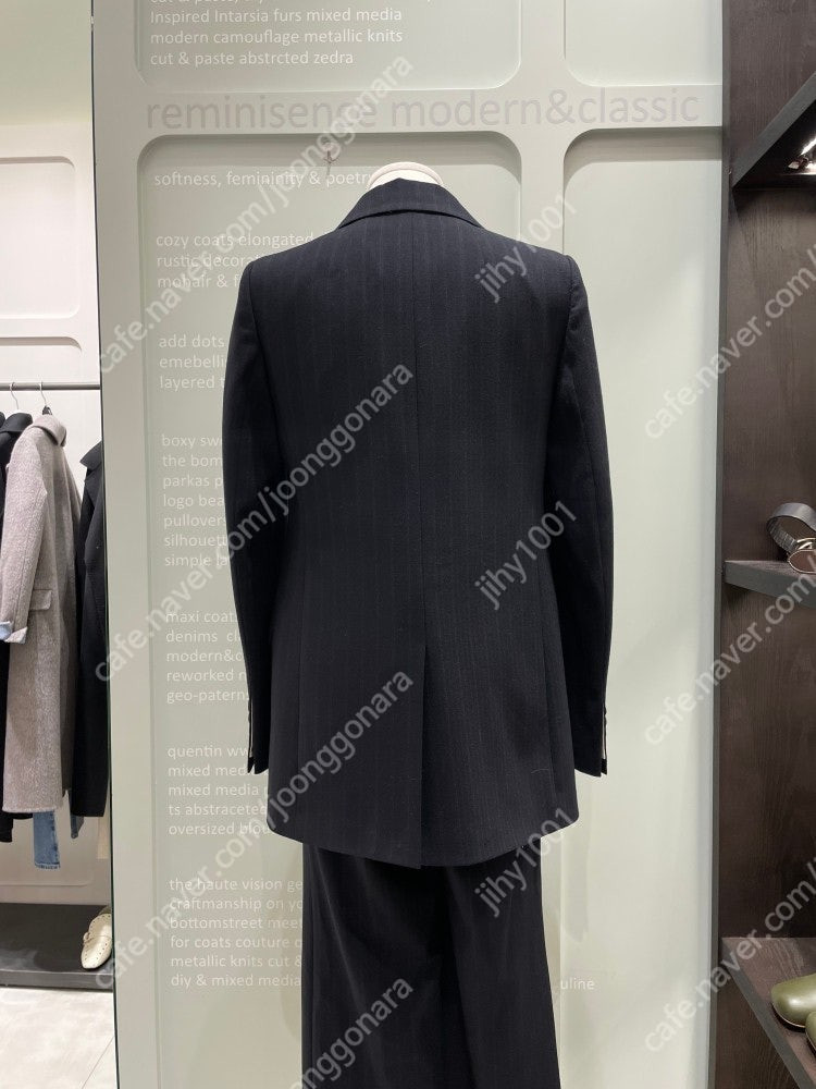 쥬크 zooc 네이비 수트 셋업 자켓 슬랙스--3