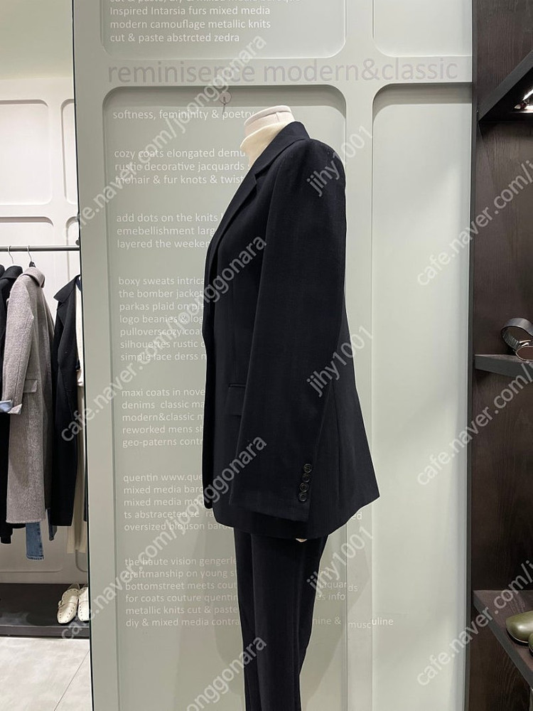 쥬크 zooc 네이비 수트 셋업 자켓 슬랙스--4