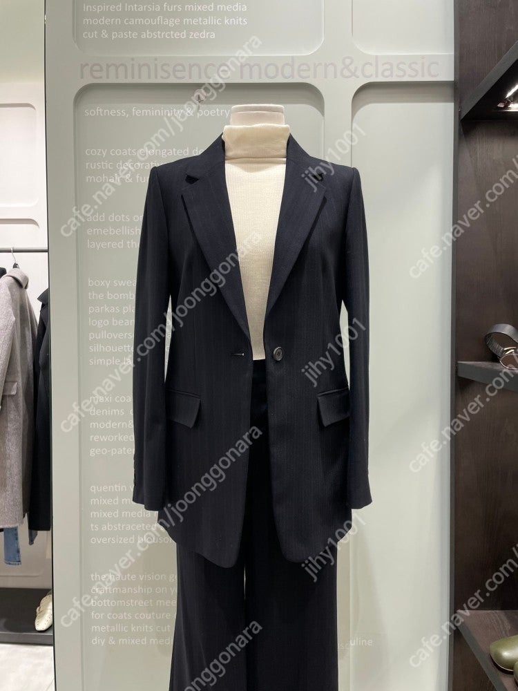 쥬크 zooc 네이비 수트 셋업 자켓 슬랙스--5