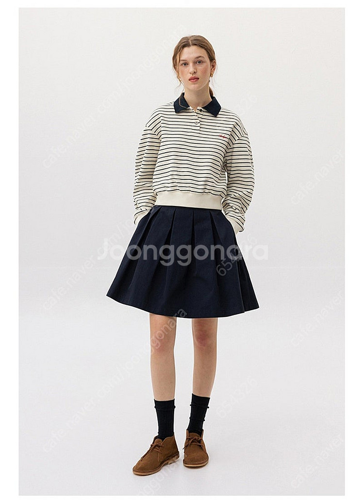 [새제품]앤유 보르센 볼륨슬리브 피케셔츠--3