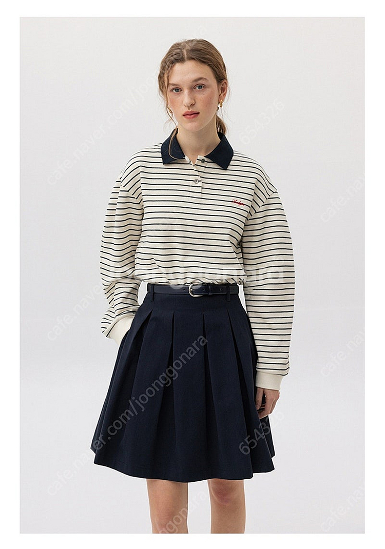 [새제품]앤유 보르센 볼륨슬리브 피케셔츠--5