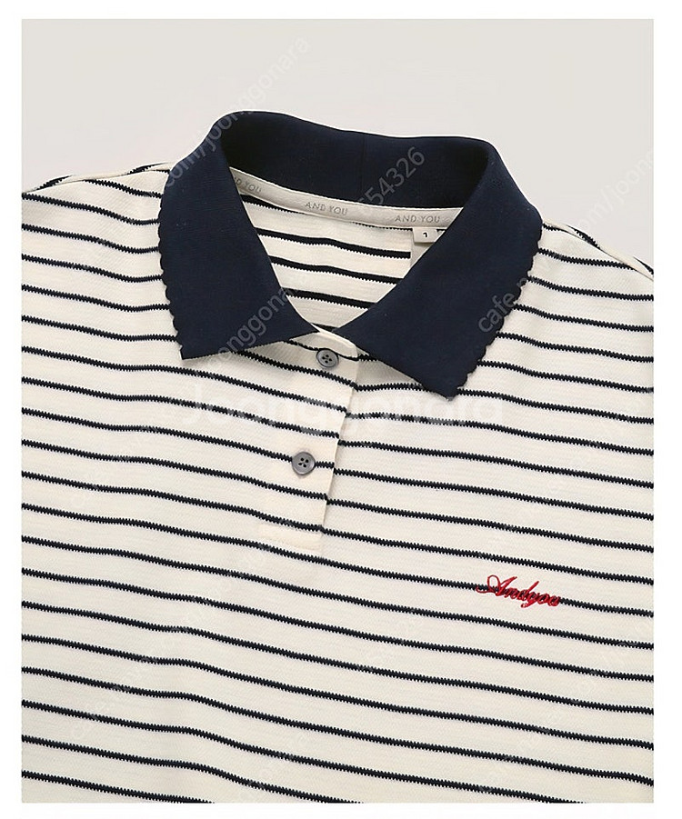 [새제품]앤유 보르센 볼륨슬리브 피케셔츠--9