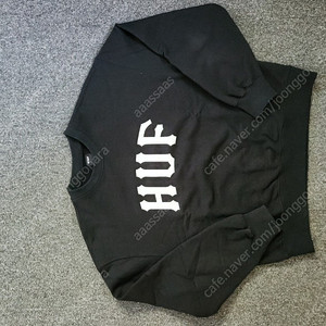 허프 HUF 아치 로고 크루넥 맨투맨 블랙