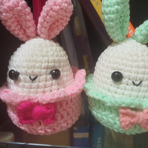 손뜨개 이스터에그 토끼 인형