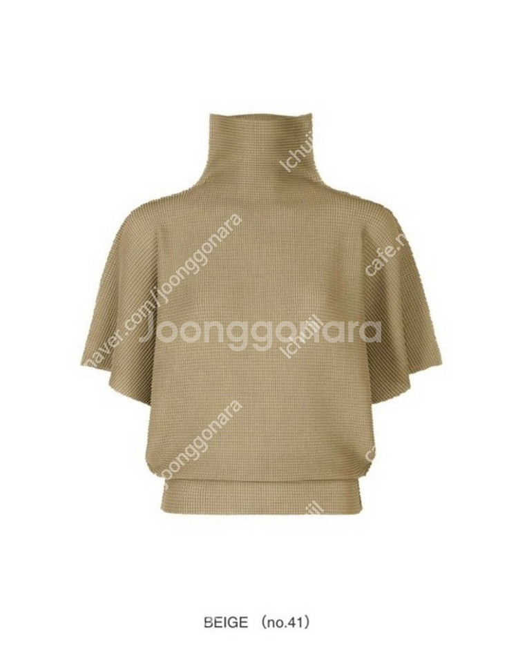 플리츠플리즈 이세이미야케 미 돌먼스트레치 니트 탑--1