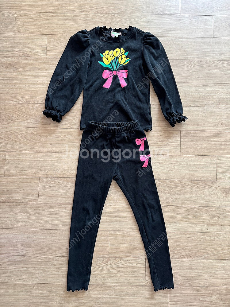 가격내림) 베베베베 플라워리본 셋업 M사이즈--0