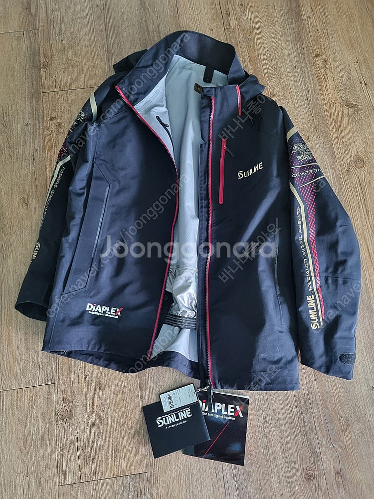 일본제)선라인 낚시복 suw-22301블랙 L사이즈 (...--2