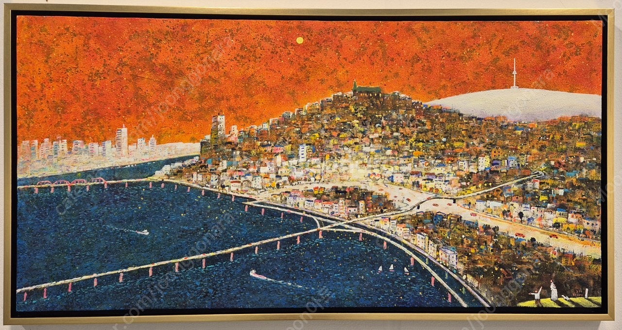김정호-서울의달 50호 (3점)/보증서/출품작-<판매가...--2