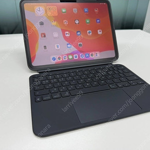 아이패드 프로 11인치 m4 256g 셀룰러 블랙 s급 팝니다. (로지텍콤보 키보드케이스 포함)