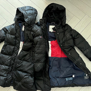 쌍둥이 타미힐피거 키즈 덕다운 롱패딩 128size (7세) 택포