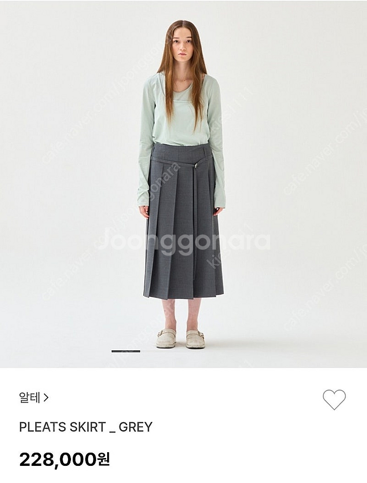 (새상품) alte 알테 플리츠 스커트 S--0