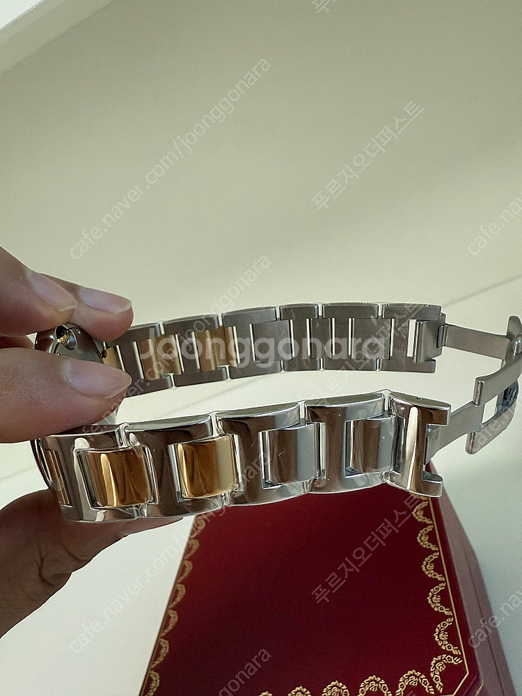 (교신가능)까르띠에 발롱블루 콤비 42mm 새상품급 팝...--6