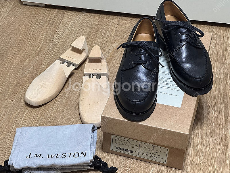 JM WESTON 690 덱 더비 블랙 러시안 카프 6...--0
