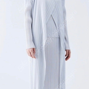 플리츠플리즈 베이직 롱가디건 라이트그레이 새상품