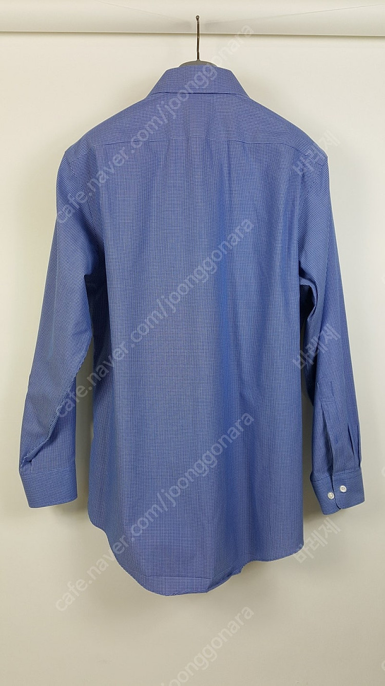 커클랜드 파랑색 눈금무늬 면 남성 셔츠 이미지