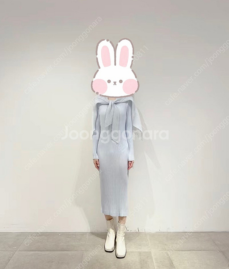 이세이미야케 해칭 원피스 라이트 블루--4