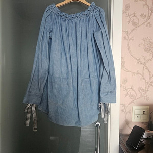 미우미우 너무이쁜 데님 롱 튜닉 새상품 42 강추 정품