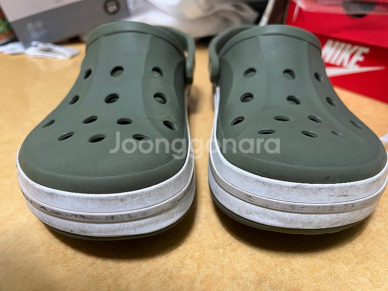 크록스 바야밴드 클로그 아미그린/코블스톤 (M8/W10) & 지비츠 2--3