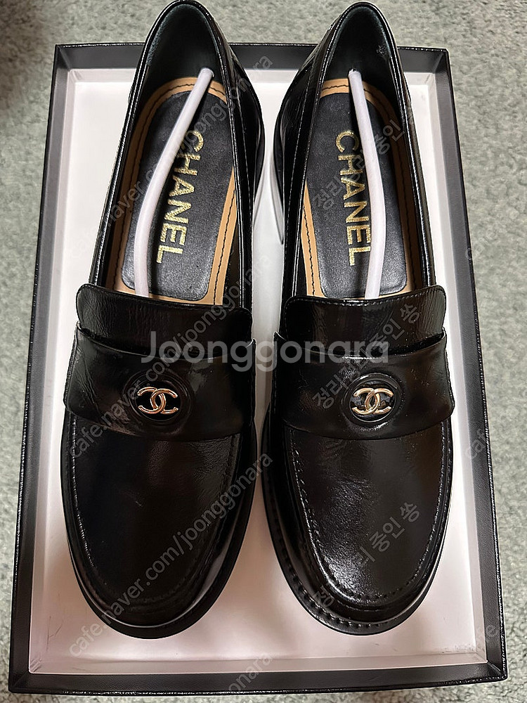 샤넬 블랙 로퍼 38--1