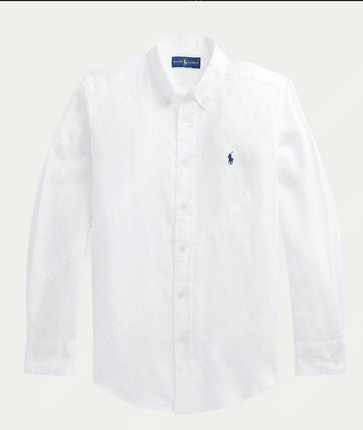 폴로 보이즈 린넨 셔츠 화이트(L , XL) 이미지