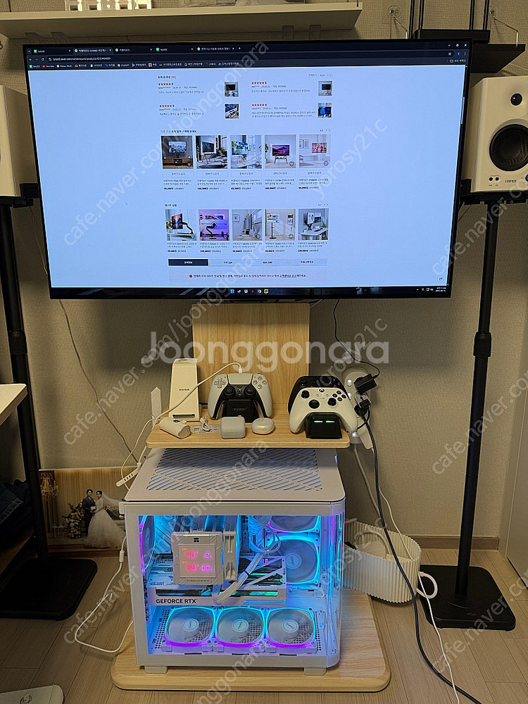 카멜마운트 FS70WD 히든캐스터 이동식 높이조절 티비스탠드 거치대 팝니다~!!!--2