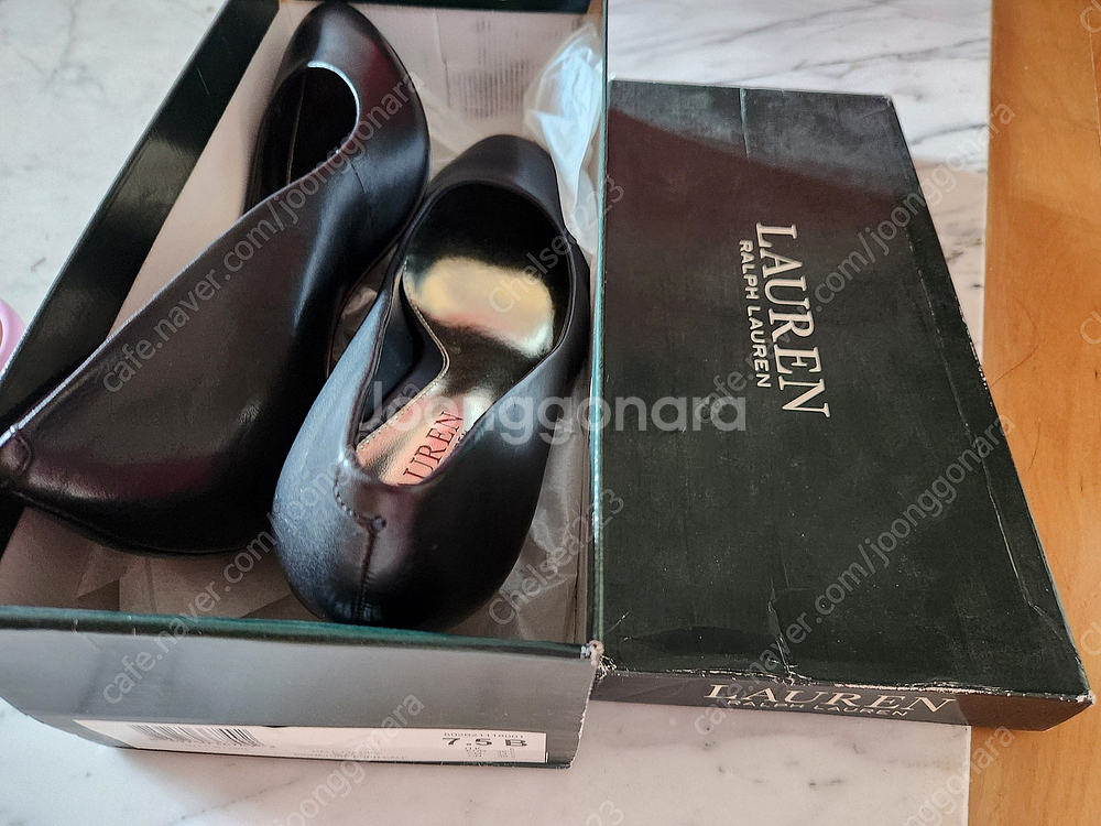 폴로 랄프로렌 여성 하이힐 7.5 블랙, 랭앤루--7