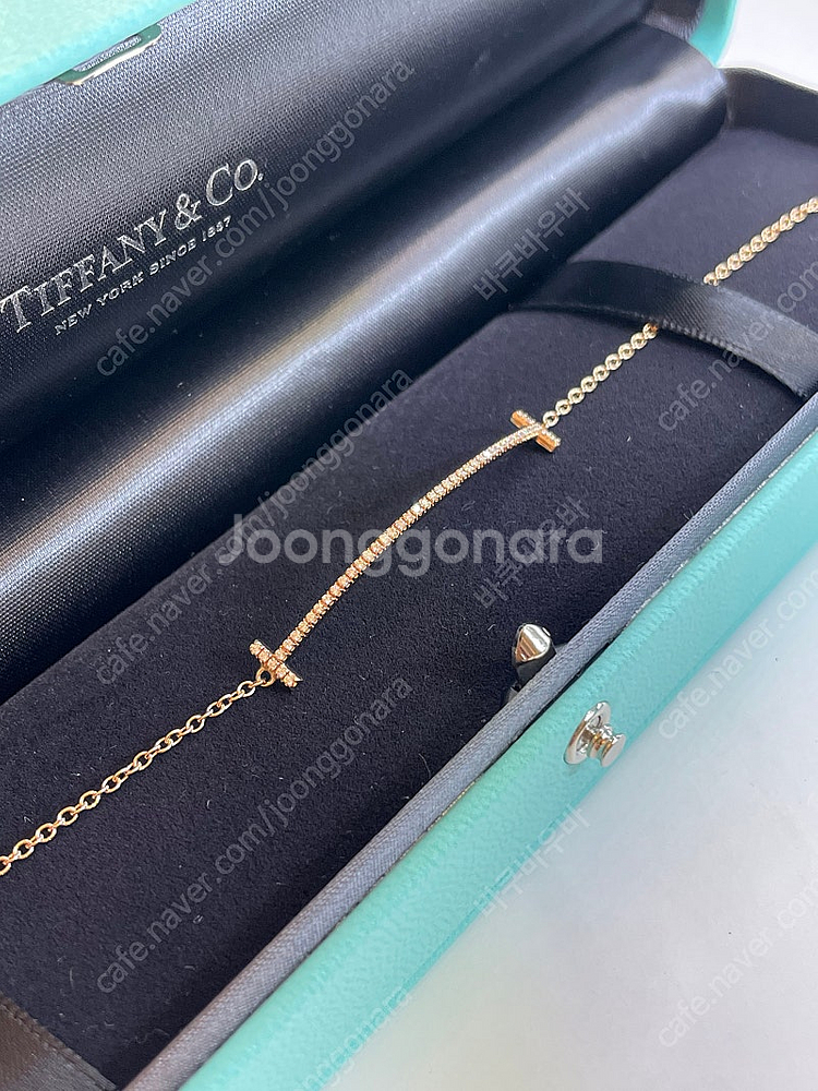 티파니 스마일다이아몬드 팔찌 미디움 18k 로즈골드--0