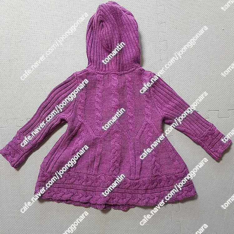 안나수이 미니 후디 니트 코트 90~95사이즈 반값택포3--4