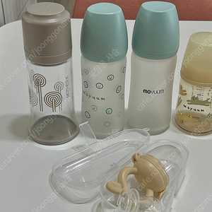 마더케이 일회용젖병&모윰유리젖병&과즙망