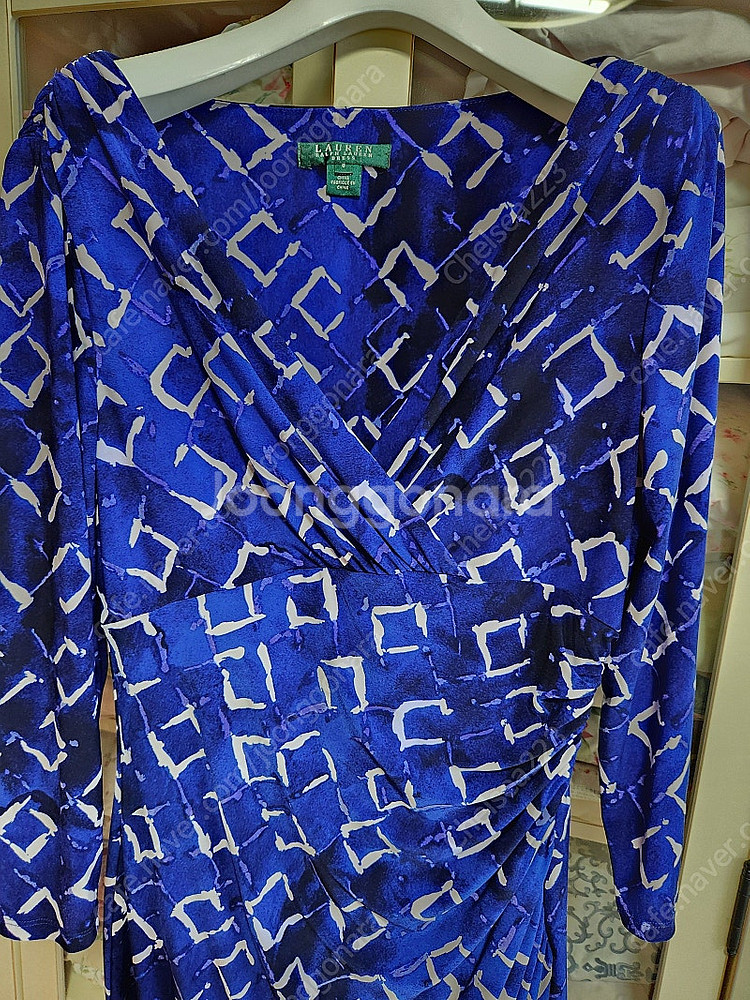 폴로 랄프로렌 POLO RL 청보라색 원피스 6사이즈--7