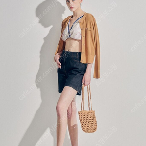 한섬 마인 더블 버튼 데님 쇼츠 MN2E4NPC761WP