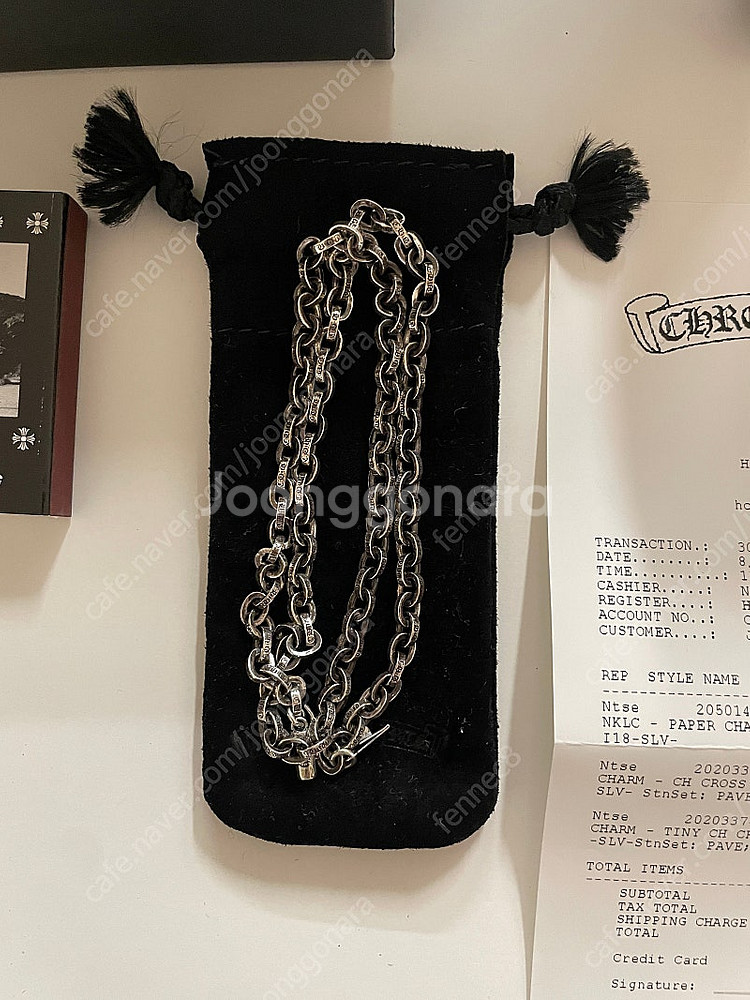 크롬하츠 목걸이 새상품 (페이퍼체인 18인치)--0
