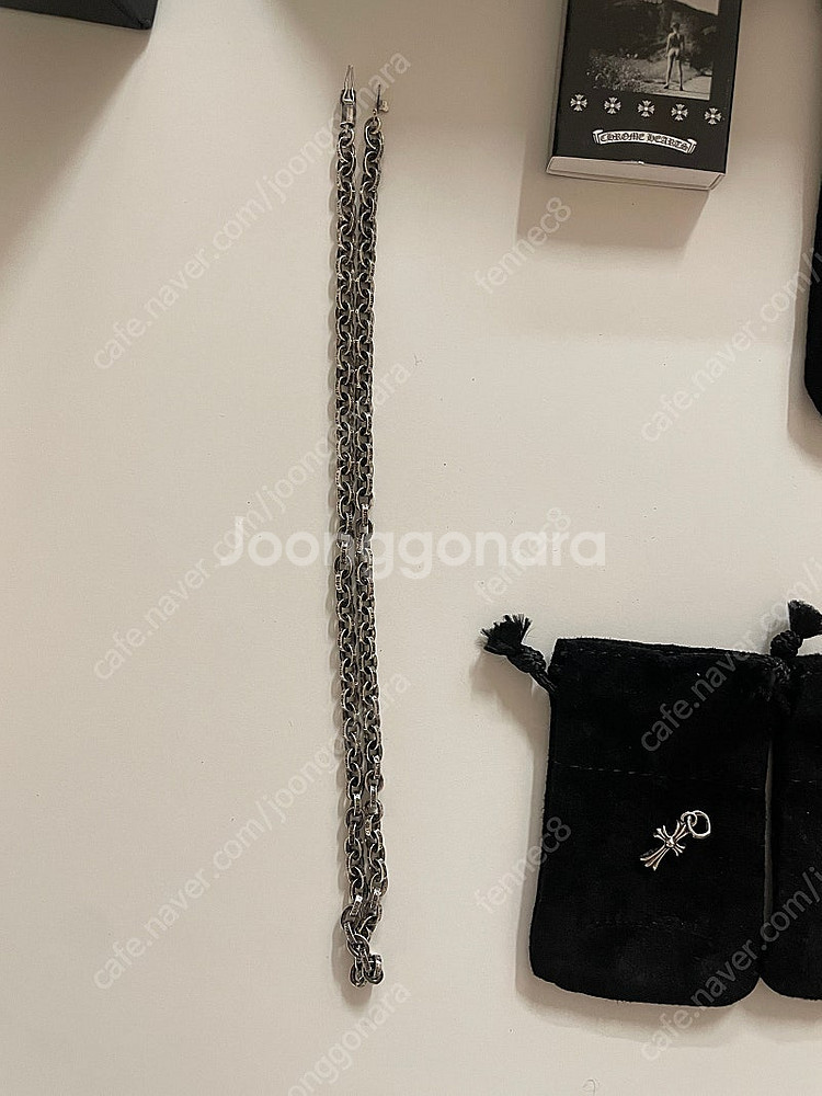 크롬하츠 목걸이 새상품 (페이퍼체인 18인치)--2