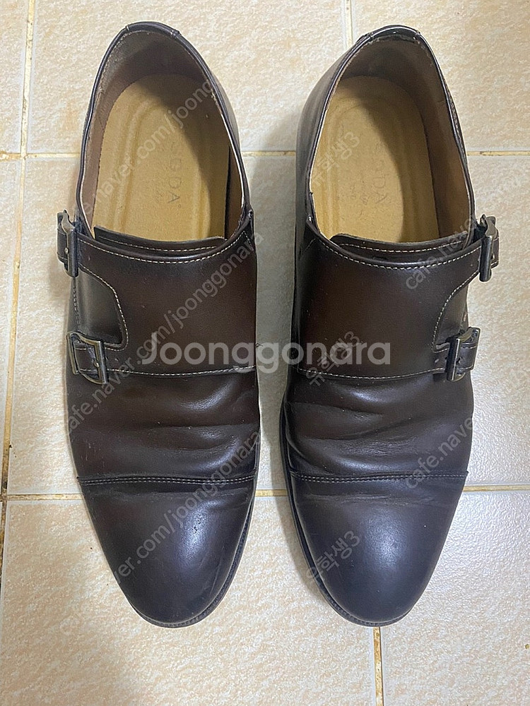 소다 260 사이즈 더블 몽크 스트랩 브라운 구두 Soda 신발--0