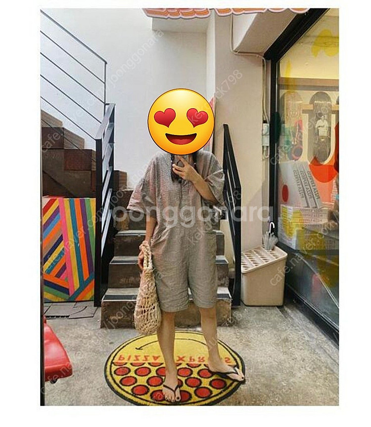 오조드파파 폴라 점프수트 카키 프리사이즈--9