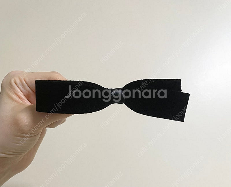 블랙 벨벳 리본 헤어핀 집게핀 2개 5천원--0