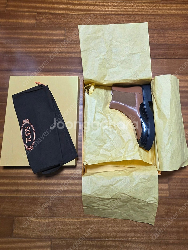 정품 Tods 토즈 곰마 레더 첼시 부츠 37 새상품--4