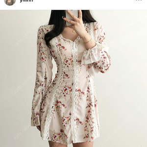 *CU반택포*레트로문 빈티지 꽃무늬 코르셋 레이스 미니 원피스