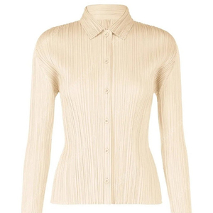 플리츠 플리즈 9월 셔츠 오프화이트