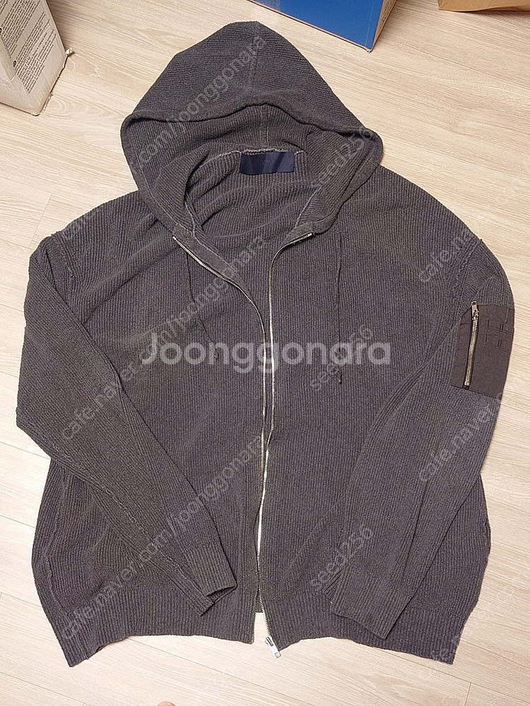 [M] 준지 다잉 니트 후드 집업 가디건 - 애쉬 23...--1