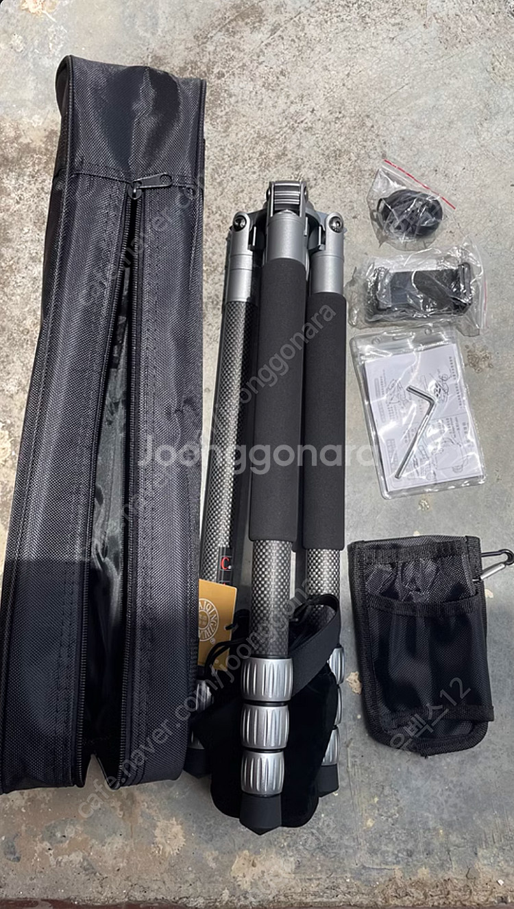 스튜디오 인물 및 제품촬영용 티타늄 삼각대 및 일반겸용 Q-868C + 수직촬영 수평바 수직거치대(연결헤드포함)--0