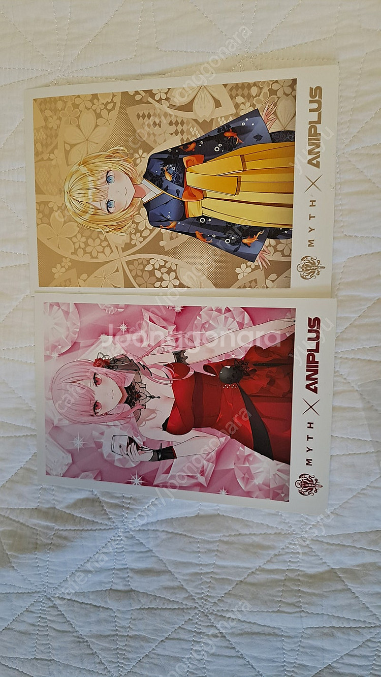 홀로라이브 애니플러스 콜라보 가우르 구라 한정메뉴 굿즈 머그컵, 클리어파일,메모지 그리고 회원 포인트카드 판매합니다--3