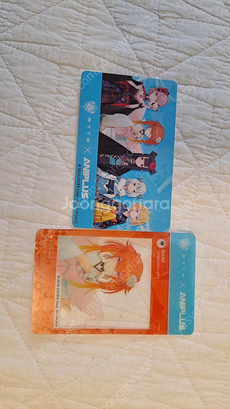 홀로라이브 애니플러스 콜라보 가우르 구라 한정메뉴 굿즈 머그컵, 클리어파일,메모지 그리고 회원 포인트카드 판매합니다--4