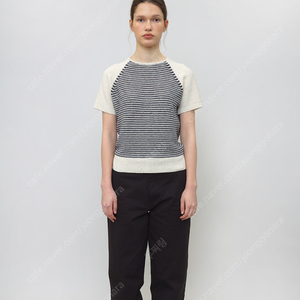 니틀리 스트라이프 레글런 니트탑