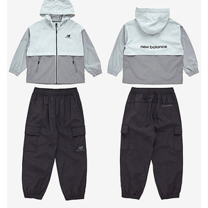 쿨거래시 7만 택포! 정가 159,000원 미착용 택채새제품 뉴발란스 키즈 우븐집업상의 긴바지세트 남아여아 상하세트 가볍고편한세트 사이즈 130
