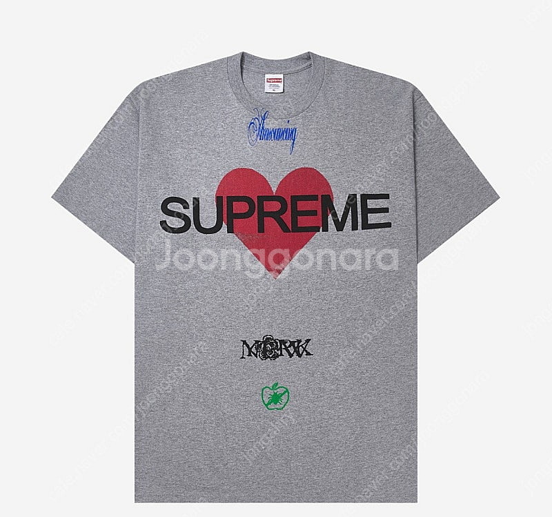 슈프림 어나운싱 티셔츠 헤더 그레이 - 25SS(L)--0